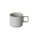 Hasami Porcelain 11 oz. Mug in the Gloss Grey Color depicted against a white background.