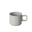 Hasami Porcelain 11 oz. Mug in the Gloss Grey Color depicted against a white background.