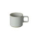 Hasami Porcelain 11 oz. Mug in the Gloss Grey Color depicted against a white background.