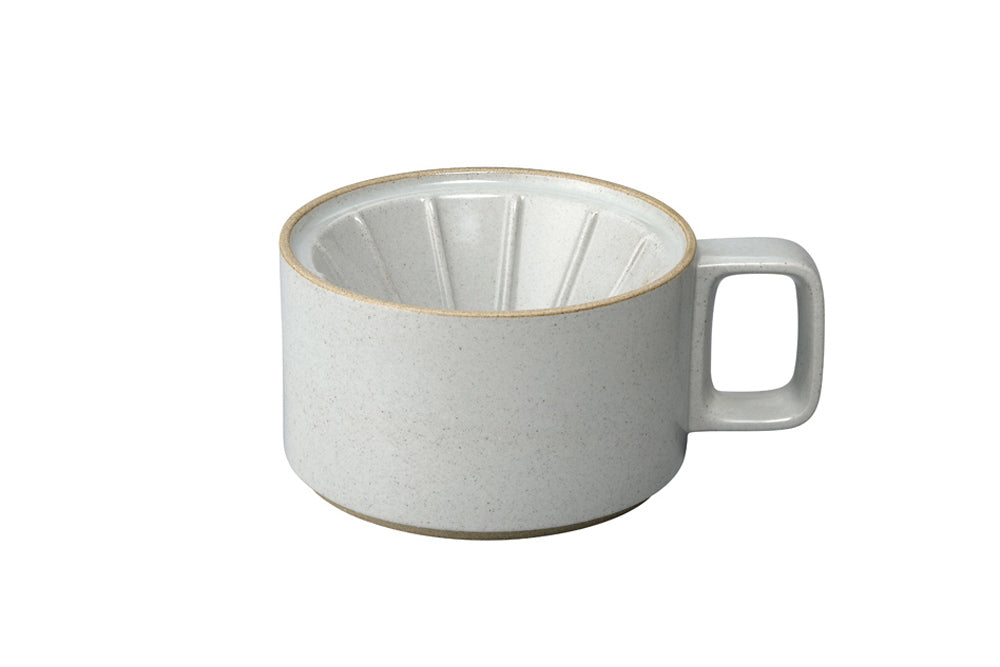 Hasami Porcelain Dripper, Gloss Grey - Acacia
