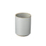 Hasami Porcelain small planter in glossy light grey with a contrast rim, ideal for potted plants or as a cachepot.