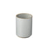 Hasami Porcelain small planter in glossy light grey with a contrast rim, ideal for potted plants or as a cachepot.