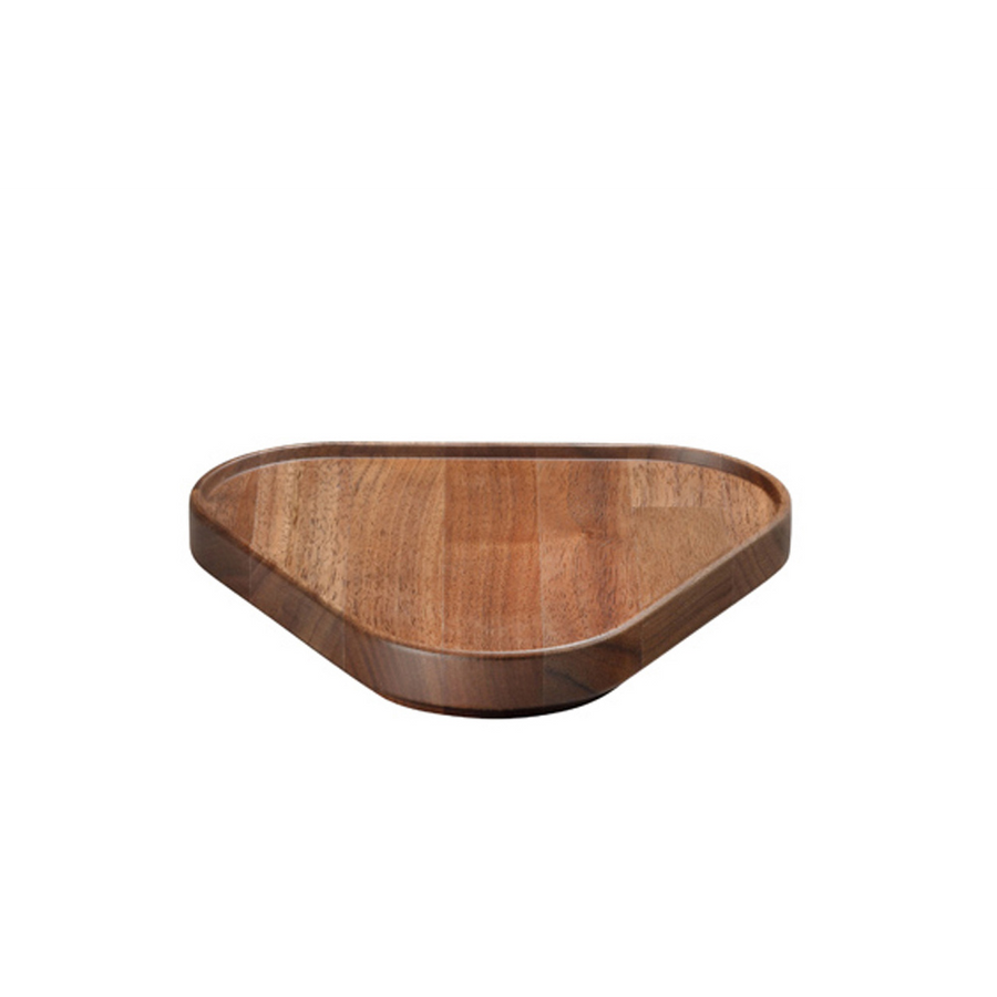 Hasami Porcelain Wood Plate / Tray - Triangle, Walnut