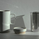 Hasami Porcelain Tall Teapot, Gloss Grey - Acacia