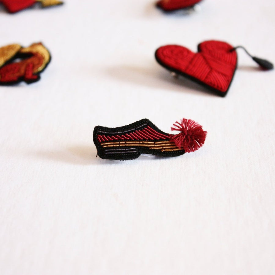 Macon et Lesquoy Hand-Embroidered Pins - Acacia