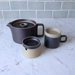 Hasami Porcelain Sugar Pot, Black - Acacia