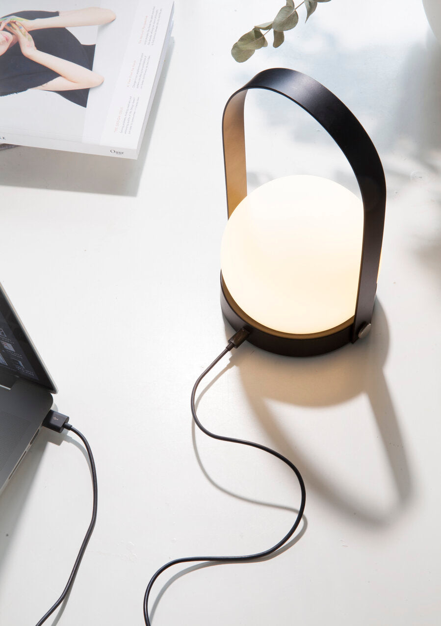 Carrie LED Lamp, Black - Acacia