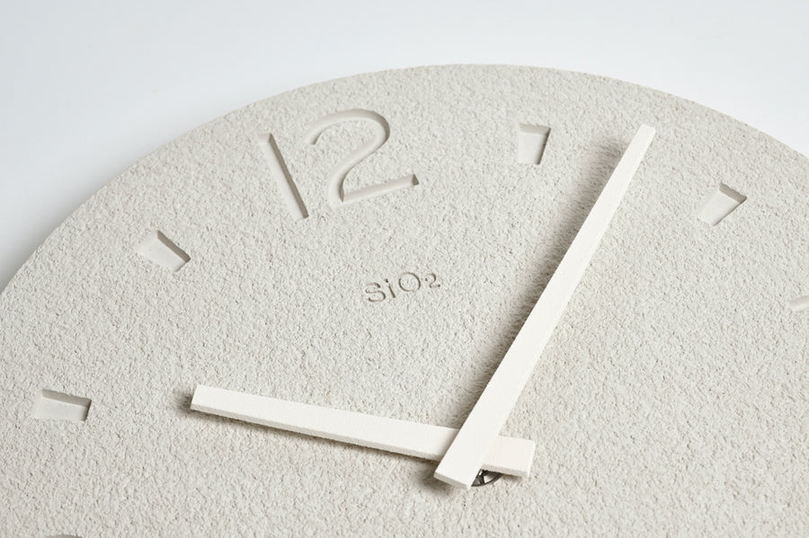 Earth PLA Clock, White