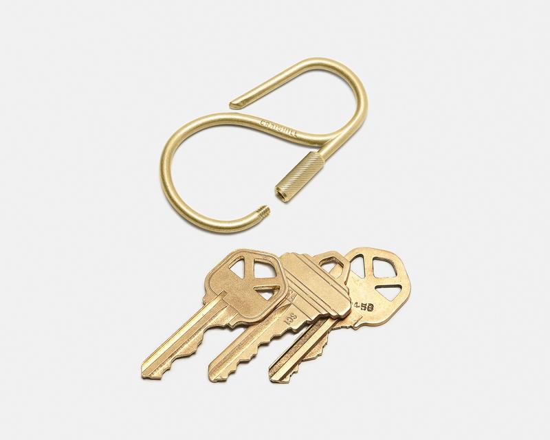 Offset Key Ring, Brass