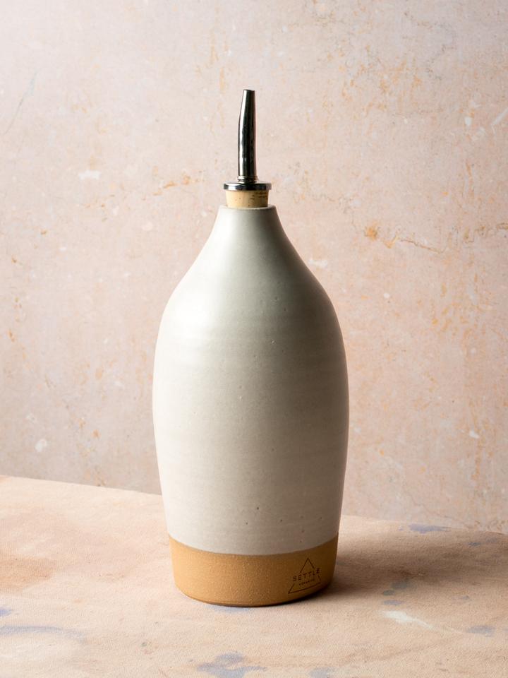 Handcrafted Ceramic Oil Bottle - Thumbnail 2