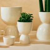 Stacked Planters, White