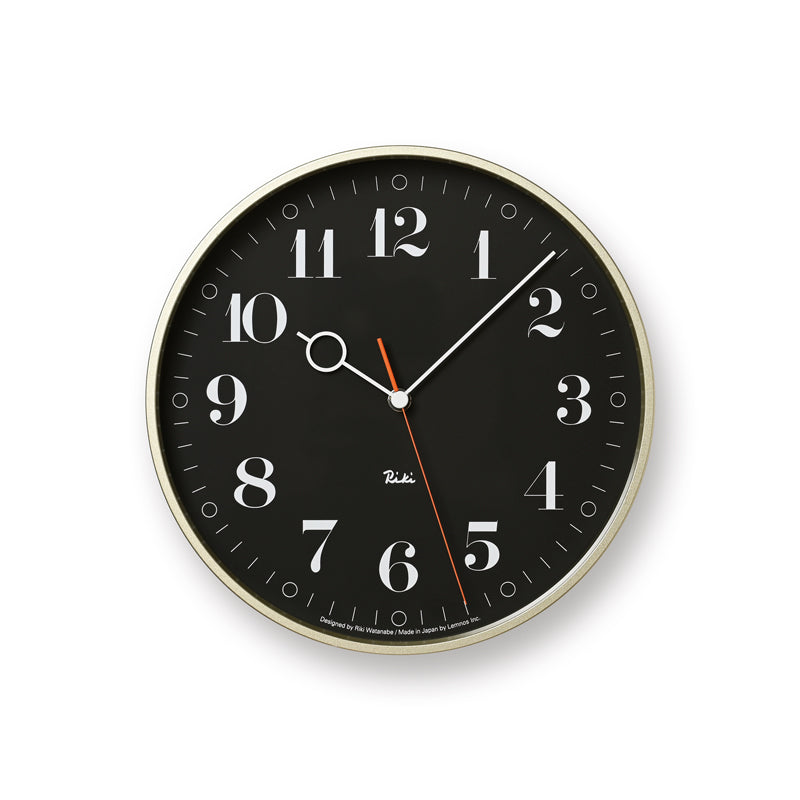 Riki Ring Clock, Black