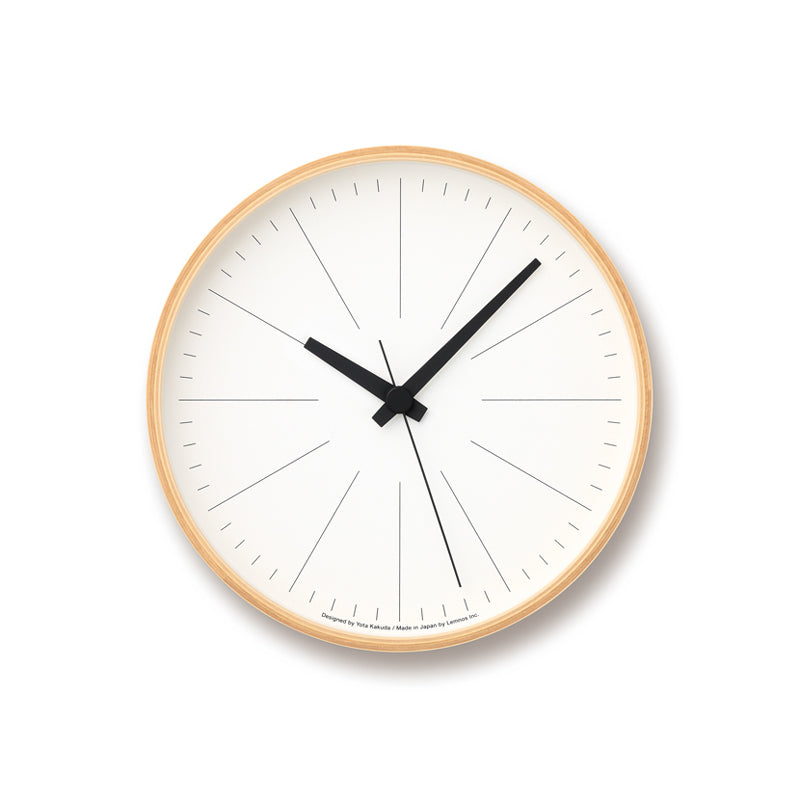 Lines Clock - Acacia
