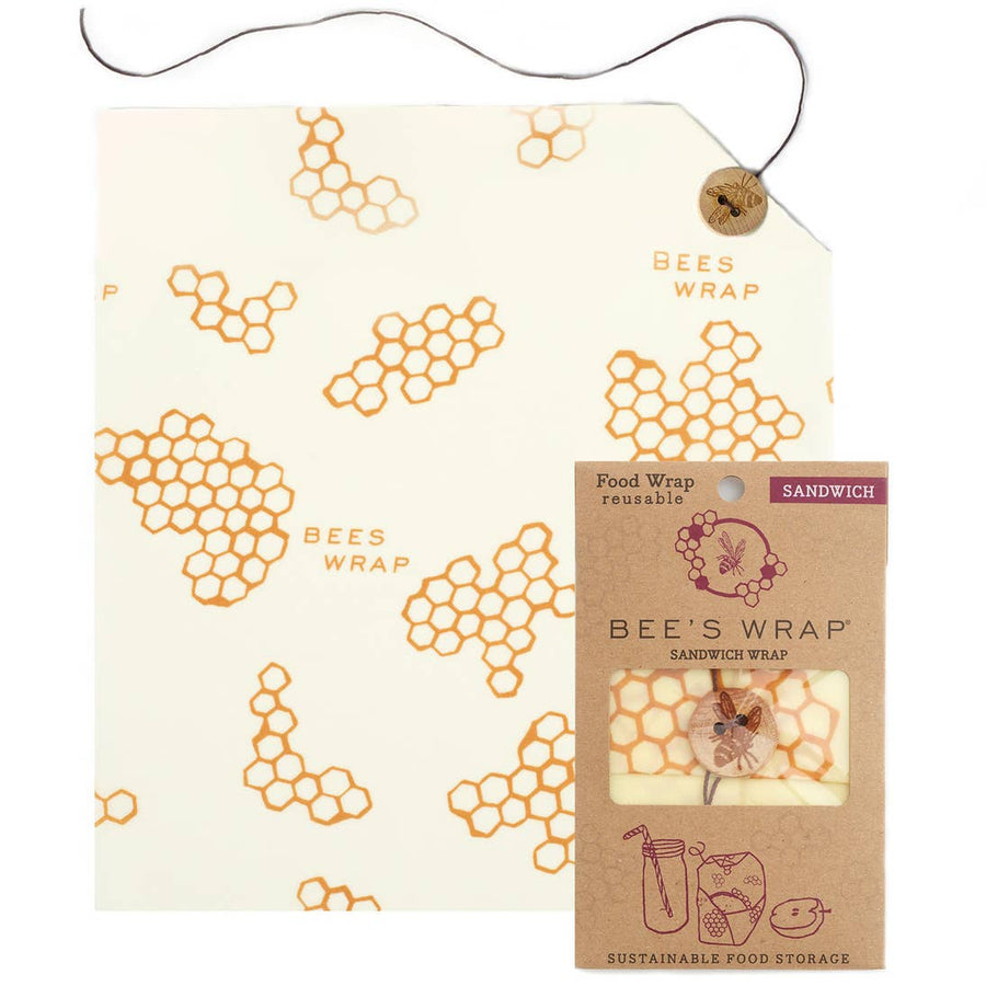 Bee's Wrap Sandwich Wrap, Honeycomb Print