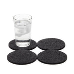 Graf Lantz Felt Coasters, Round - Set of 4 - Acacia
