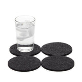 Graf Lantz Felt Coasters, Round - Set of 4 - Acacia