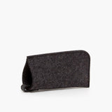 Merino Wool Felt Eyeglass Sleeve, Charcoal