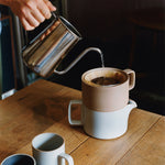 Hasami Porcelain Dripper, Gloss Grey - Acacia