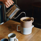 Hasami Porcelain Dripper, Gloss Grey - Acacia