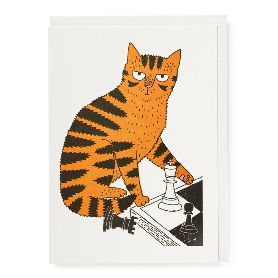 Chess Cat Greeting Card