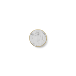 Ferm Living Brass and Marble Large Hook - white marble  inset into brass round hook - Acacia