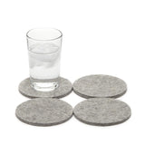 Graf Lantz Felt Coasters, Round - Set of 4 - Acacia