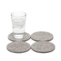Graf Lantz Felt Coasters, Round - Set of 4 - Acacia