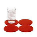 Graf Lantz Felt Coasters, Round - Set of 4 - Acacia