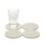 Graf Lantz Felt Coasters, Round - Set of 4 - Acacia