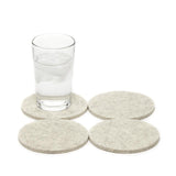 Graf Lantz Felt Coasters, Round - Set of 4 - Acacia