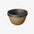Hasami porcelain deep round bowl in black and brown, featuring a modern design and tactile feel.