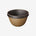 Hasami porcelain deep round bowl in black and brown, featuring a modern design and tactile feel.