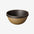 Large Hasami Porcelain deep round bowl in black and clay, showcasing modern design and traditional Japanese craftsmanship.