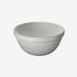 Hasami porcelain large deep round bowl in gloss grey with smooth curves and subtle gold rim.