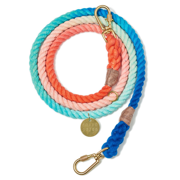 Adjustable Rope Leash, Sweet Pea Ombre