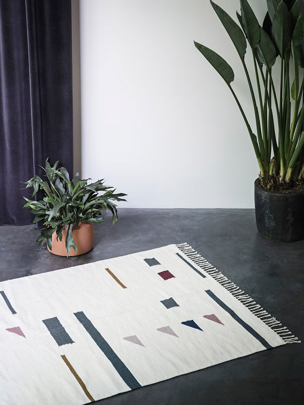 Triangles Kelim Rug - Acacia