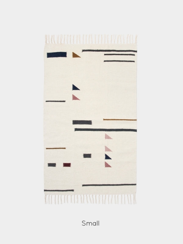 Triangles Kelim Rug - Acacia