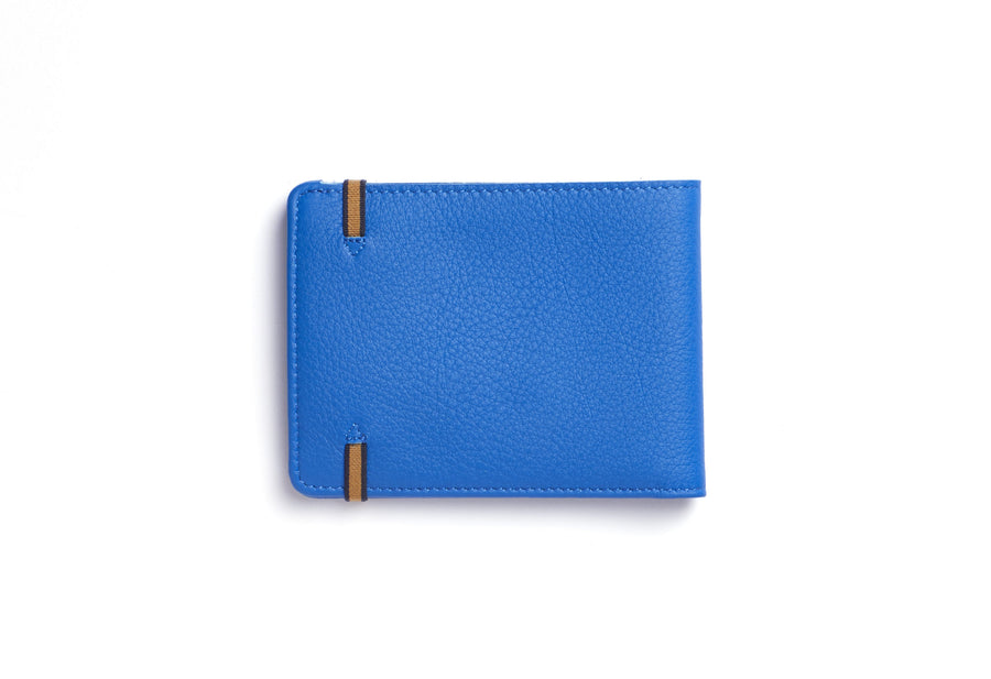 Carré Royal Leather Minimalist Wallet, Light Blue