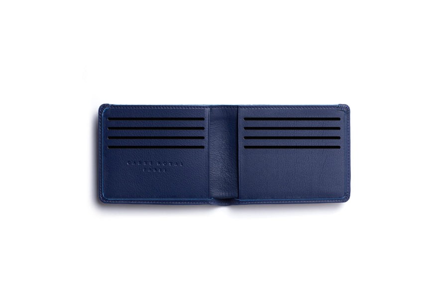 Carré Royal Leather Minimalist Wallet, Navy