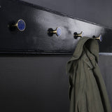 Brass and Stone Hook / Knob - Blue Lapis Lazuli