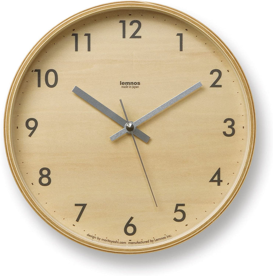 Plywood Grey Clock - Acacia