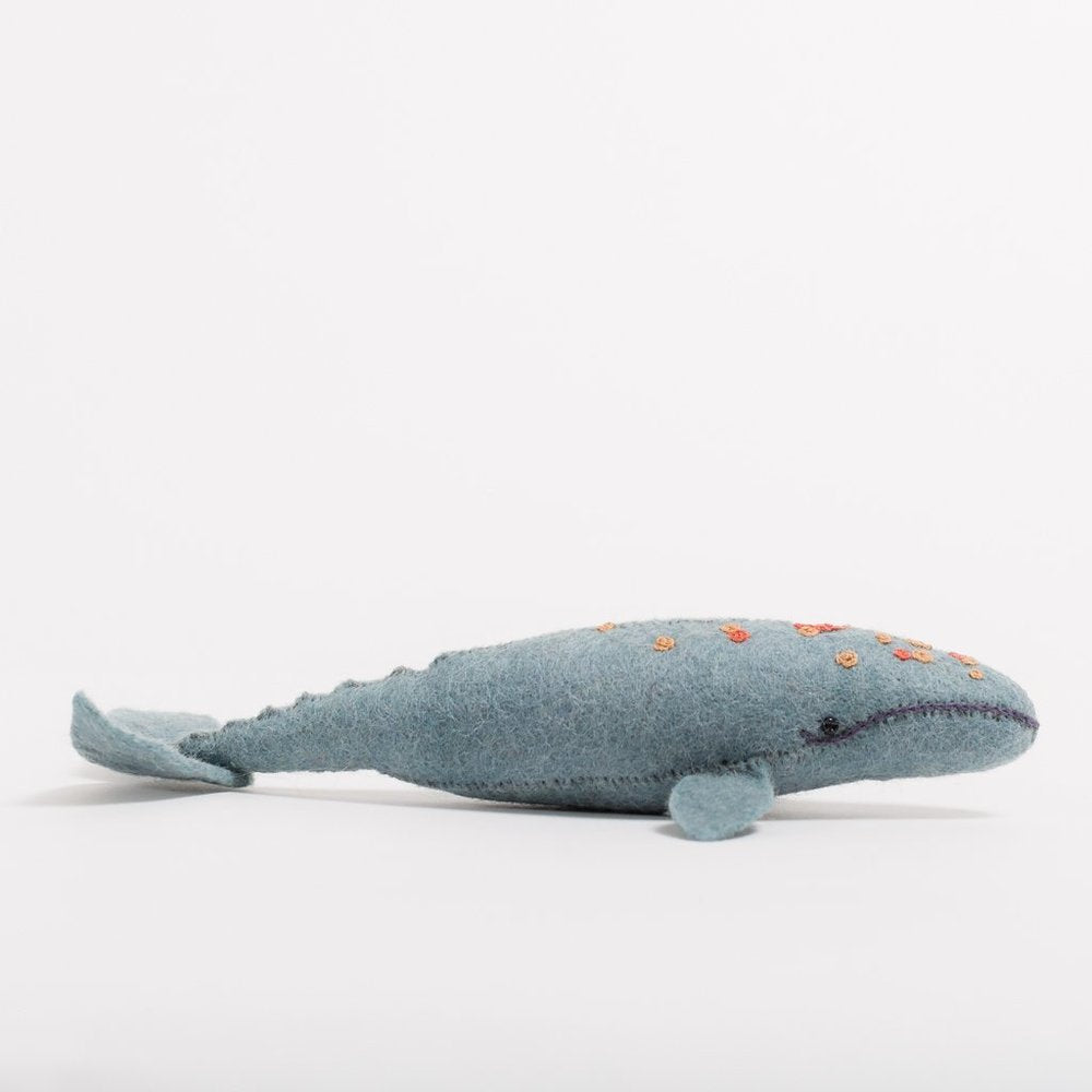 Spyhop Grey Whale Felt Ornament - Acacia