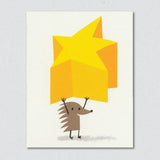 Superstar Hedgehog Greeting Card