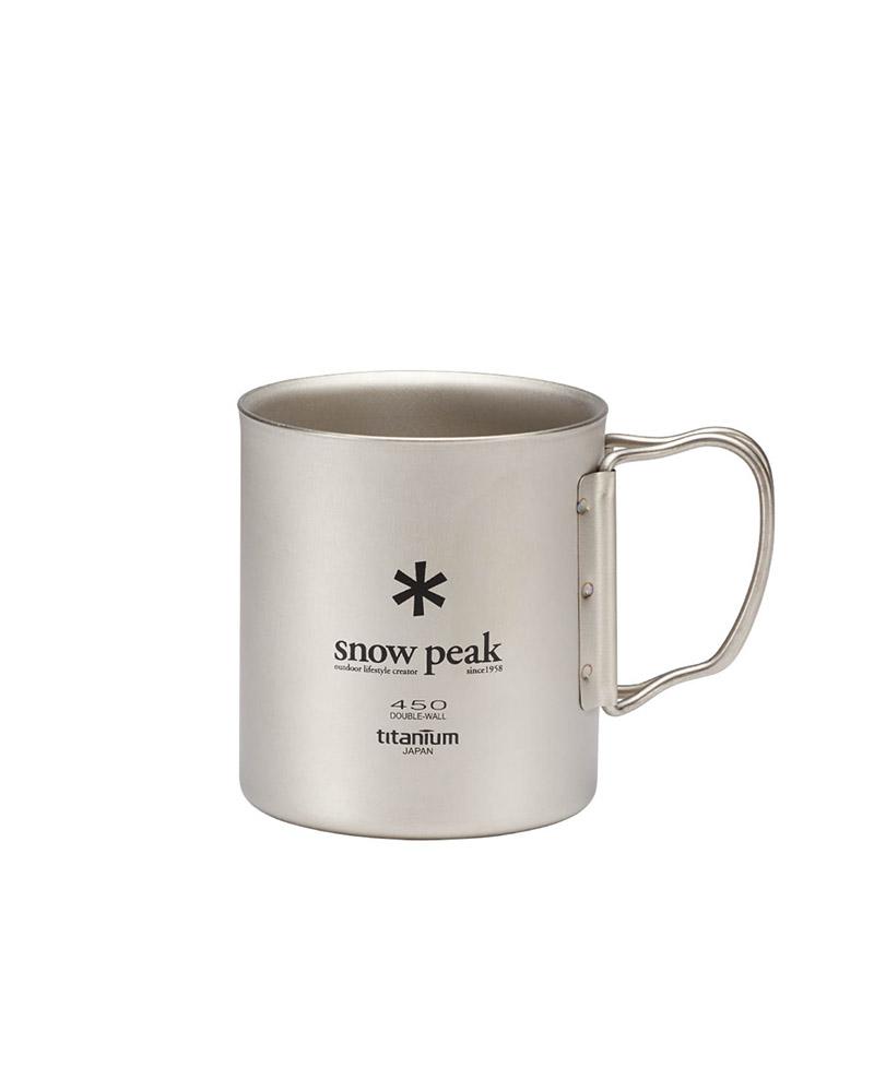 SNOW PEAK TI SINGLE WALL 450 MUG - BLUE - Mend Provisions