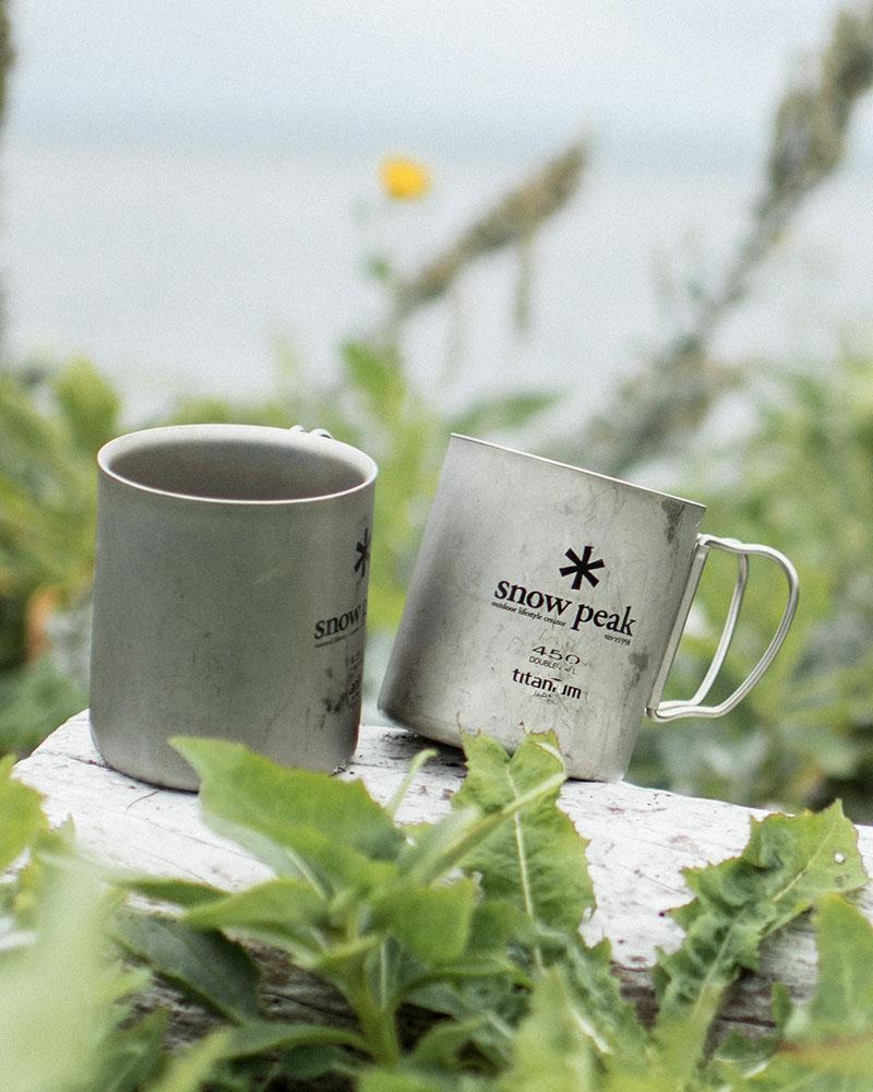 【安心発送】 Ti-Double Peak Snow 450 Acacia – Mug バーベキュー・調理用品