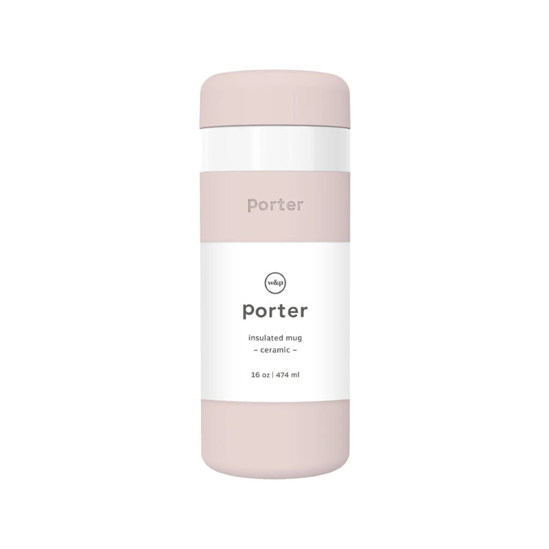 Porter Insulated Ceramic Bottle, 16 oz - Blush