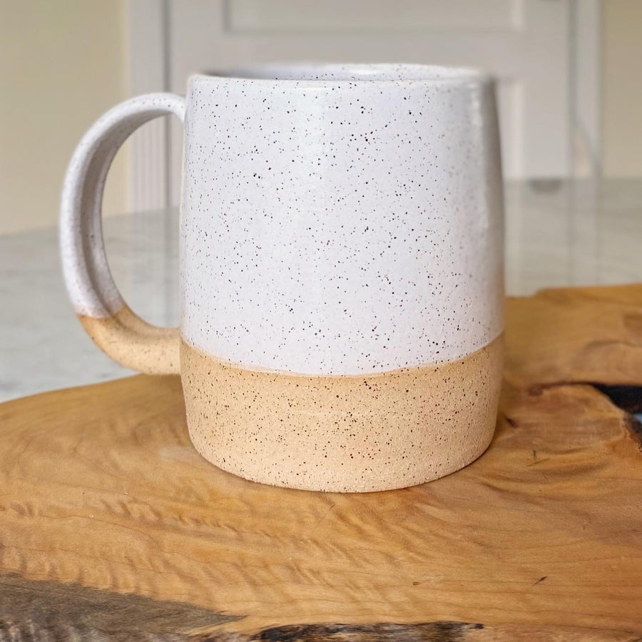 Slow Studio Ceramic Mug, White Speckled/Sandstone